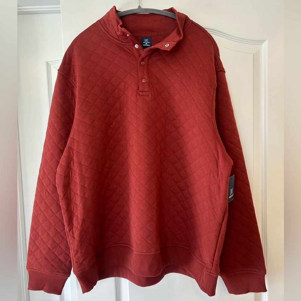 NWT George Men's Quilted Snap Pullover Jacket - Size 2XL - Picture 3 of 8